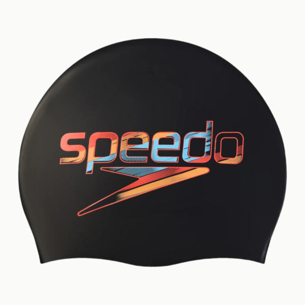 Шапочка для плавания Speedo Reversible Moulded Silicone (черный/мультиколор)
